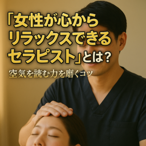 【“女性が心からリラックスできるセラピスト”とは？】空気を読む力を磨くコツ