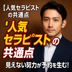 『“人気セラピストの共通点”』“見えない努力”が予約を生む！