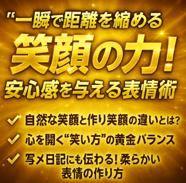 【必見】女性の心を一瞬で掴む「魔法の笑顔術」